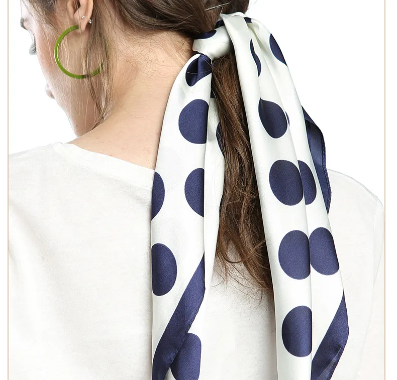 Imitation Silk 70 Small Square Versatile Spring And Autumn Thin Fashion Summer Silk Scarf Ribbon Scarf Wholesale High Sense Scarf display picture 6