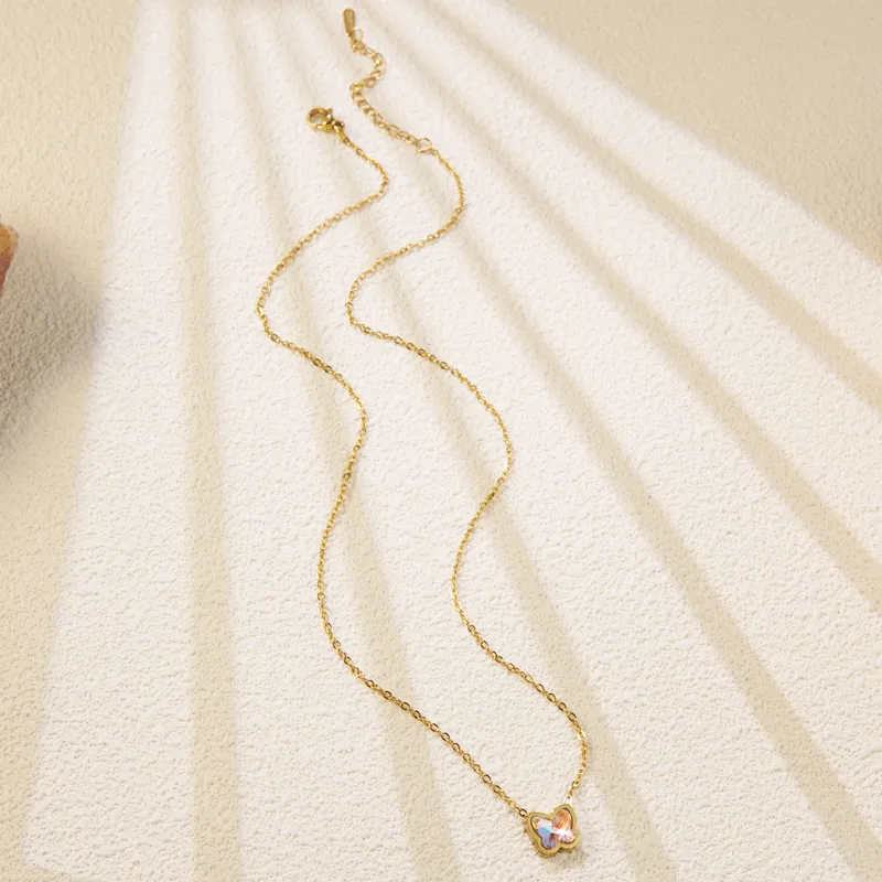Casual Sweet Butterfly 304 Stainless Steel 18K Gold Plated Women's Pendant Necklace display picture 8
