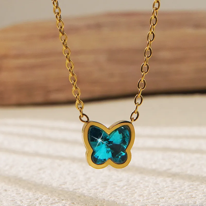 Casual Sweet Butterfly 304 Stainless Steel 18K Gold Plated Women's Pendant Necklace display picture 6