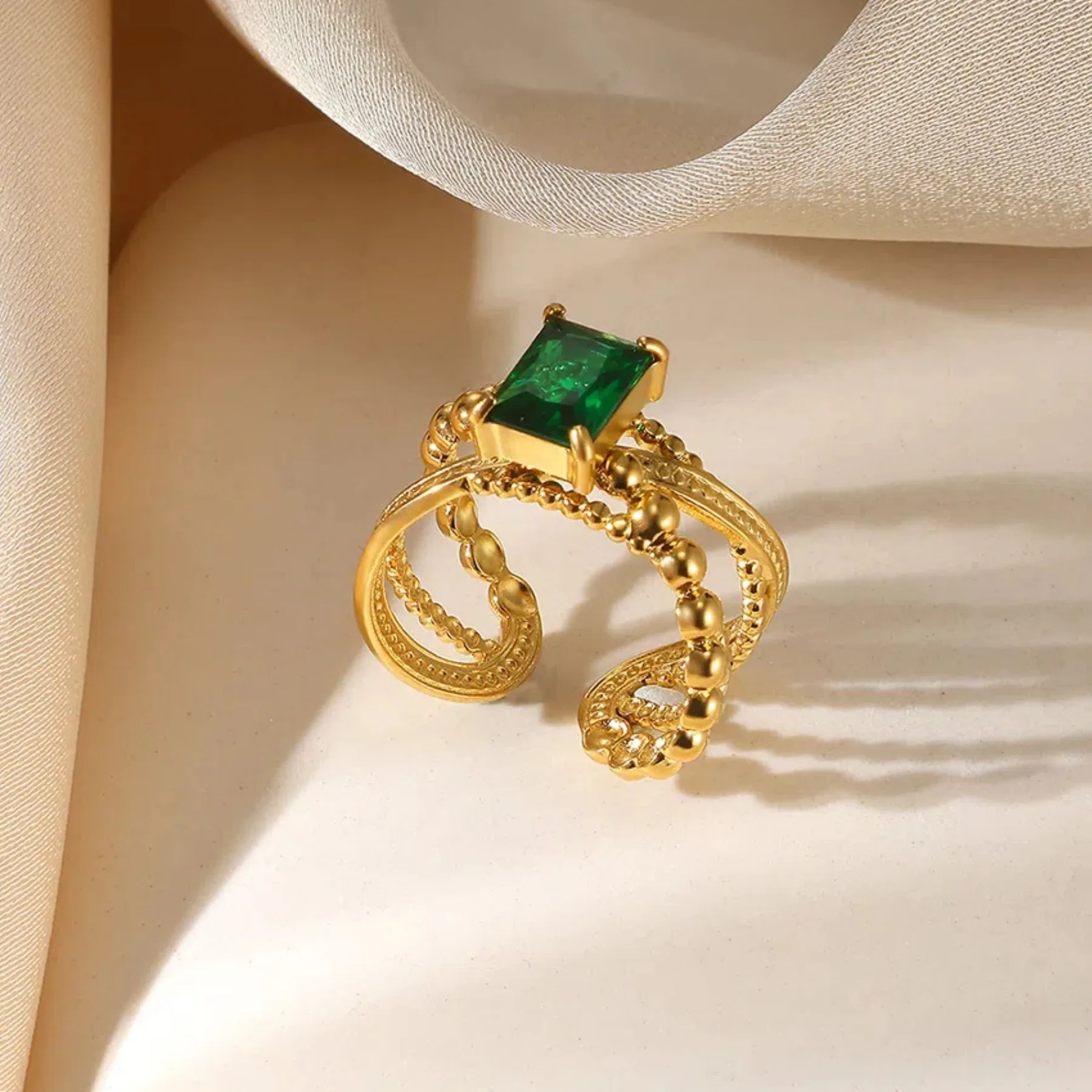 Vintage Style Simple Style Geometric Sun Star 304 Stainless Steel Women's Open Rings display picture 22