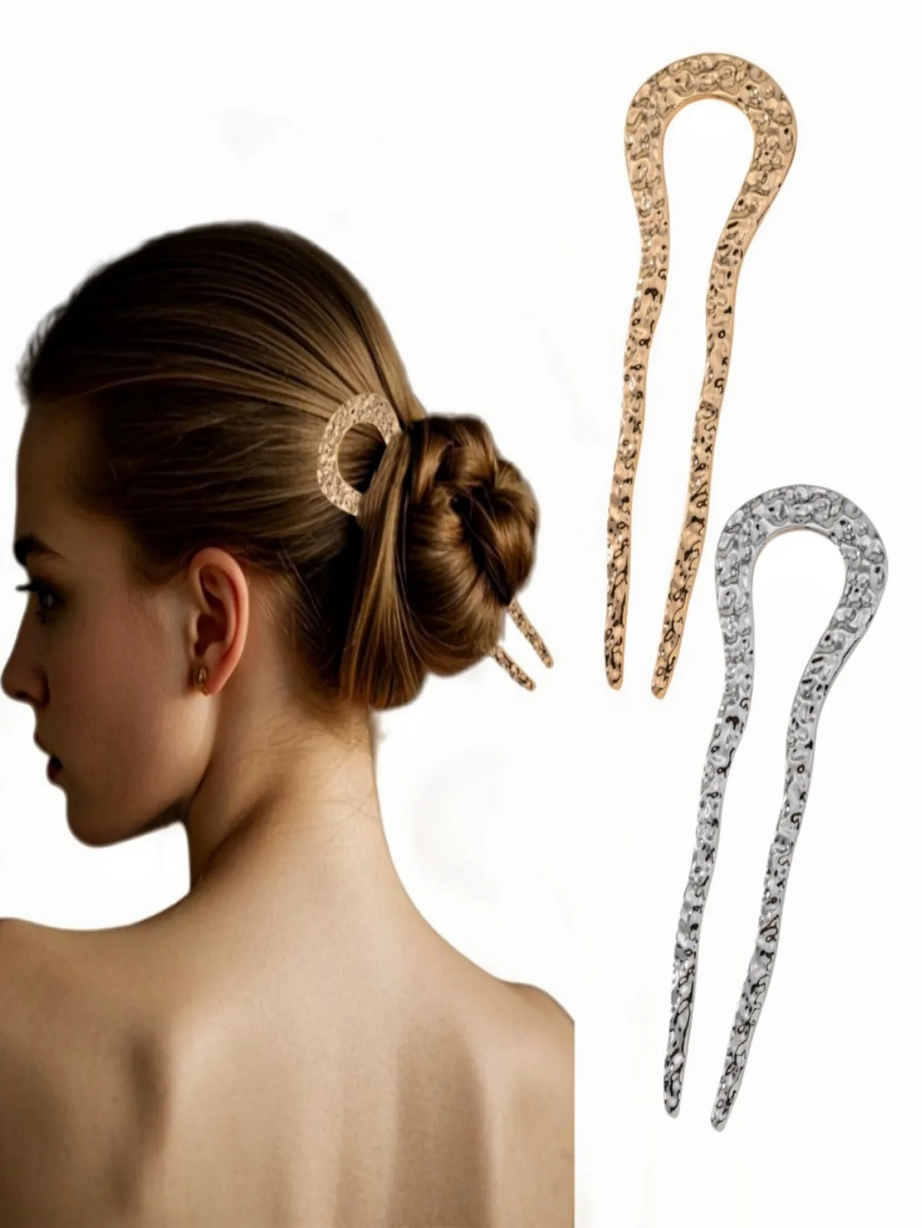Women's Simple Style Solid Color Alloy Hair Sticks display picture 4