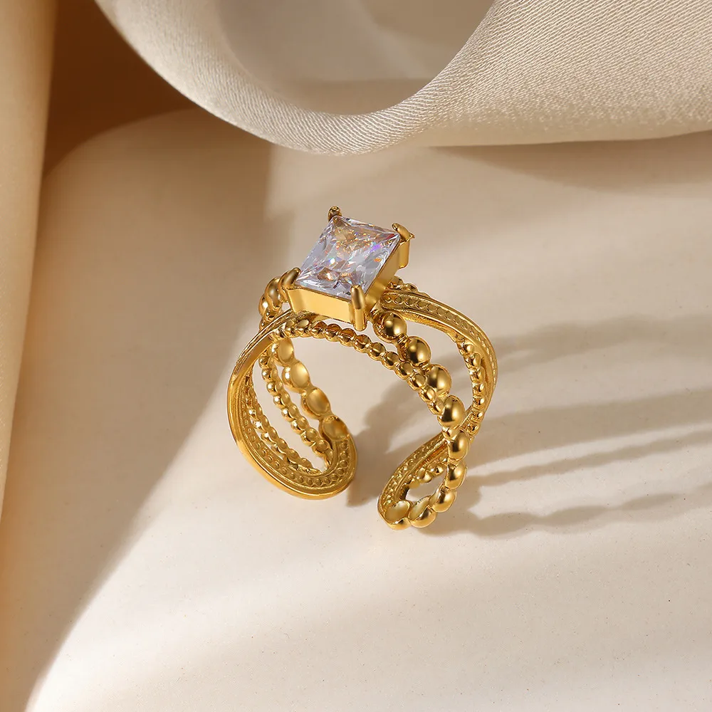 Vintage Style Simple Style Geometric Sun Star 304 Stainless Steel Women's Open Rings display picture 16