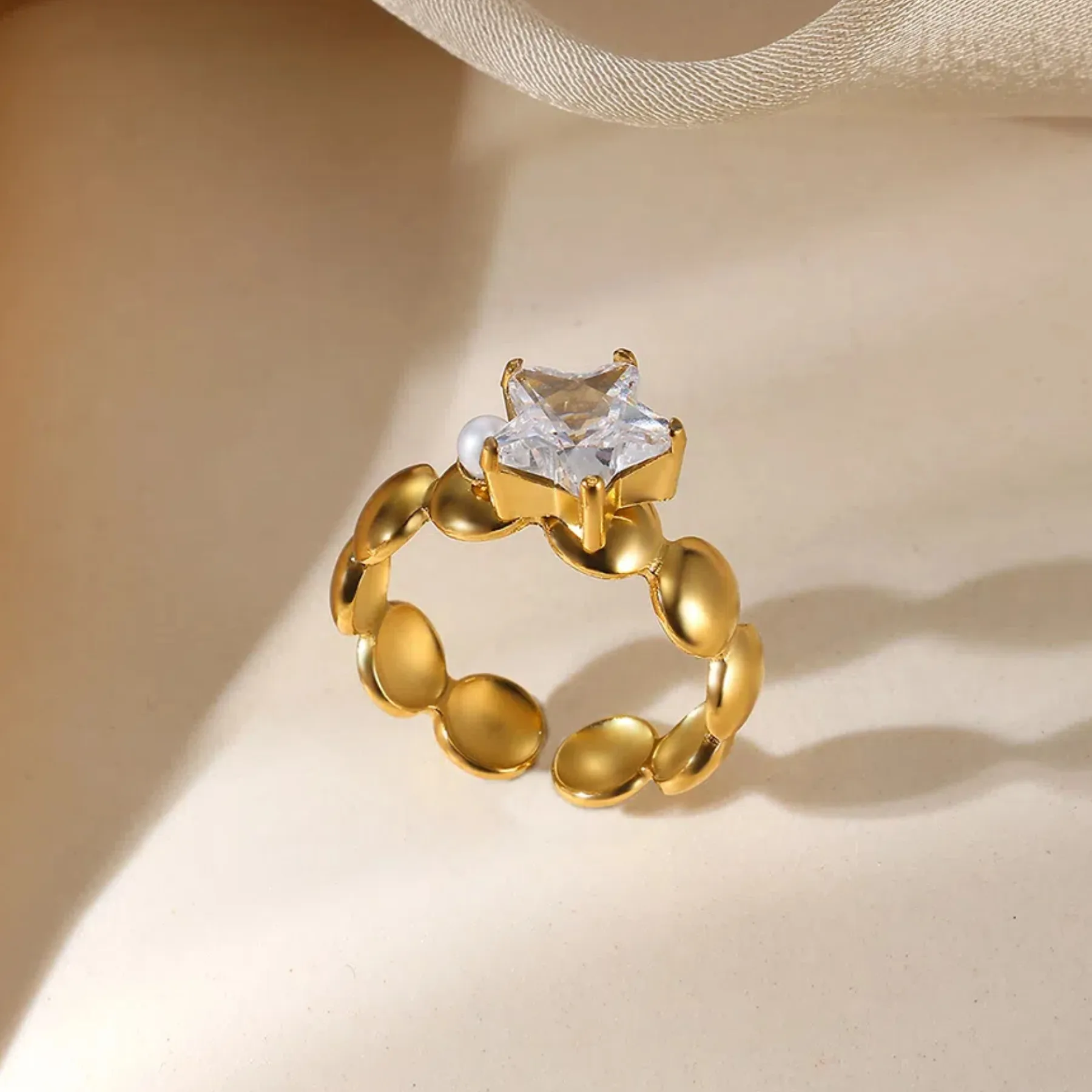 Vintage Style Simple Style Geometric Sun Star 304 Stainless Steel Women's Open Rings display picture 17
