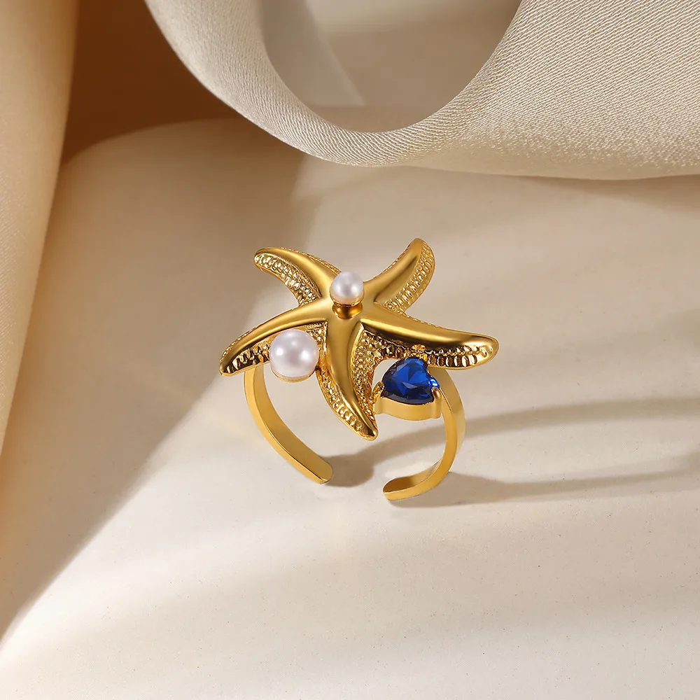 Vintage Style Simple Style Geometric Sun Star 304 Stainless Steel Women's Open Rings display picture 8