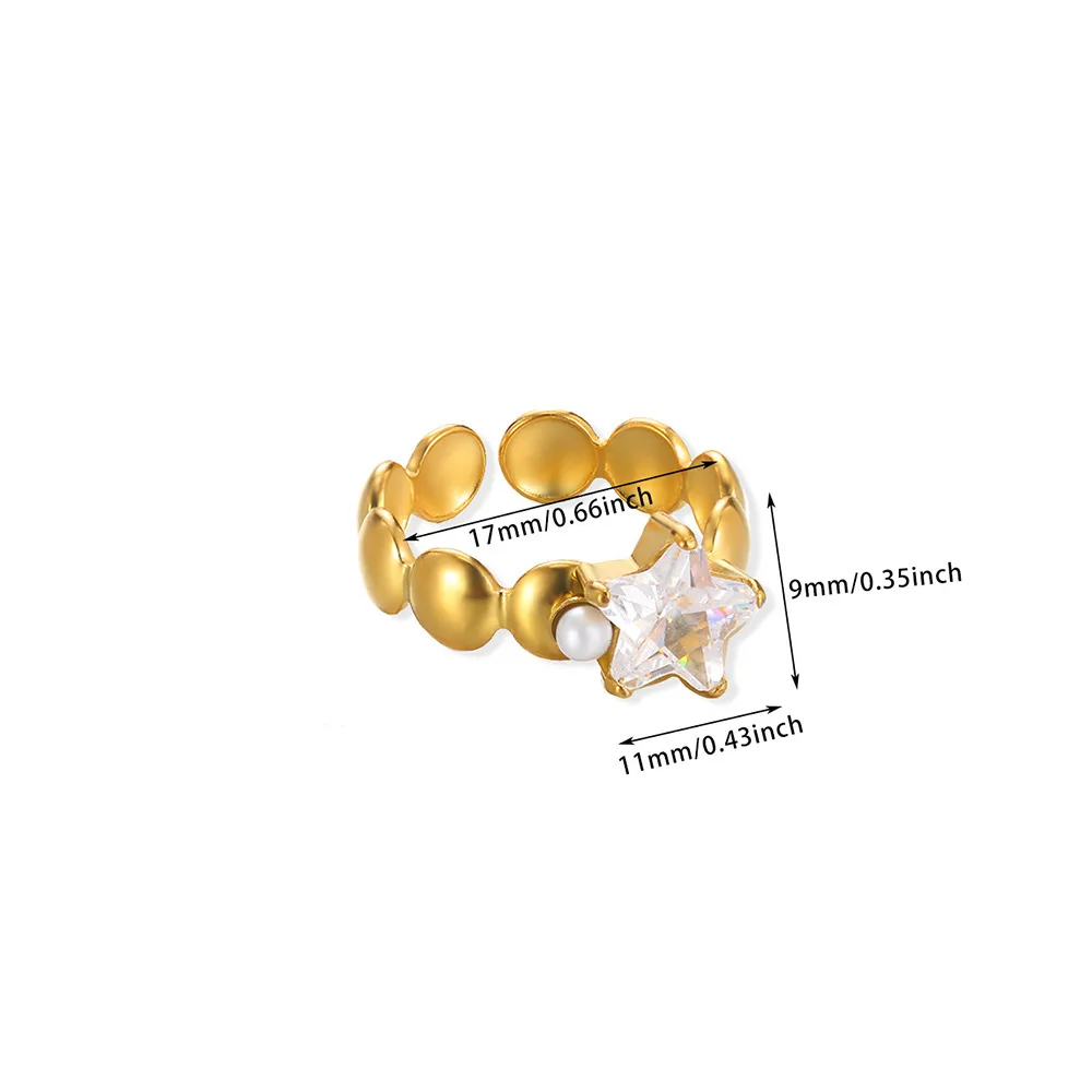 Vintage Style Simple Style Geometric Sun Star 304 Stainless Steel Women's Open Rings display picture 2