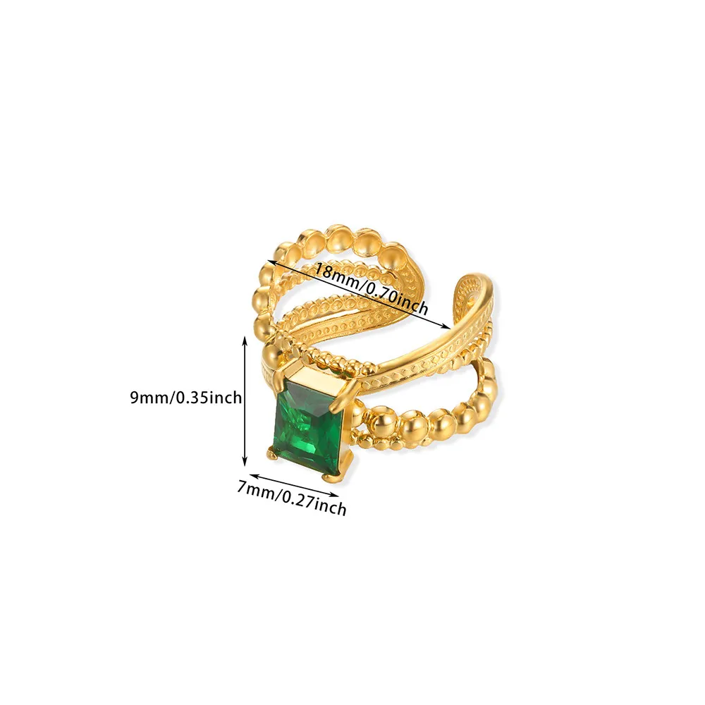 Vintage Style Simple Style Geometric Sun Star 304 Stainless Steel Women's Open Rings display picture 6