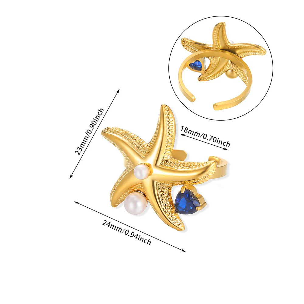 Vintage Style Simple Style Geometric Sun Star 304 Stainless Steel Women's Open Rings display picture 12