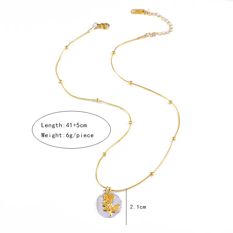 Vacation Classic Style Insect Flower 304 Stainless Steel Plating Women's Pendant Necklace display picture 3