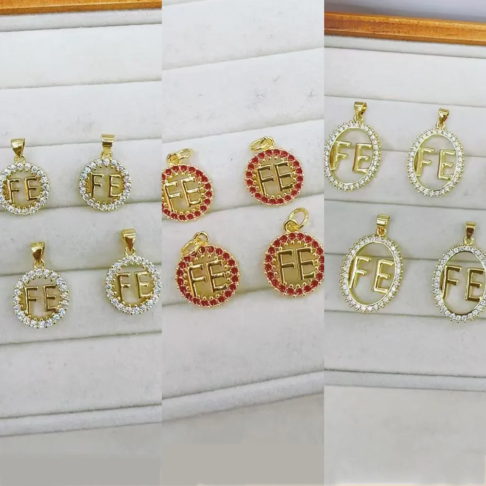 Casual Simple Style Letter Copper Polishing Plating Zircon 18K Gold Plated DIY Jewelry Accessories display picture 1