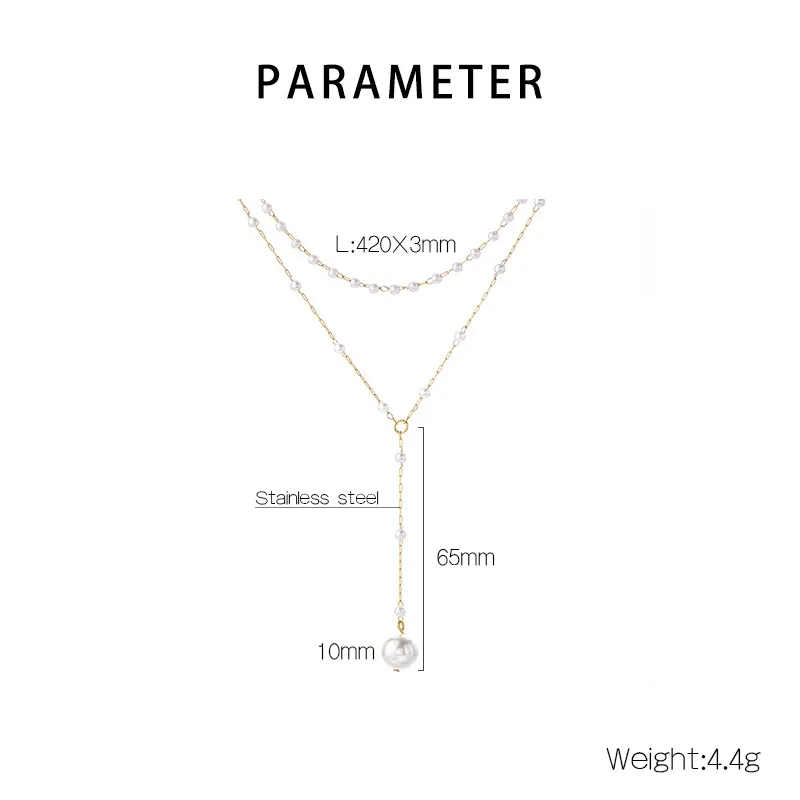 IG Style Geometric 304 Stainless Steel 18K Gold Plated Women's Double Layer Necklaces display picture 1
