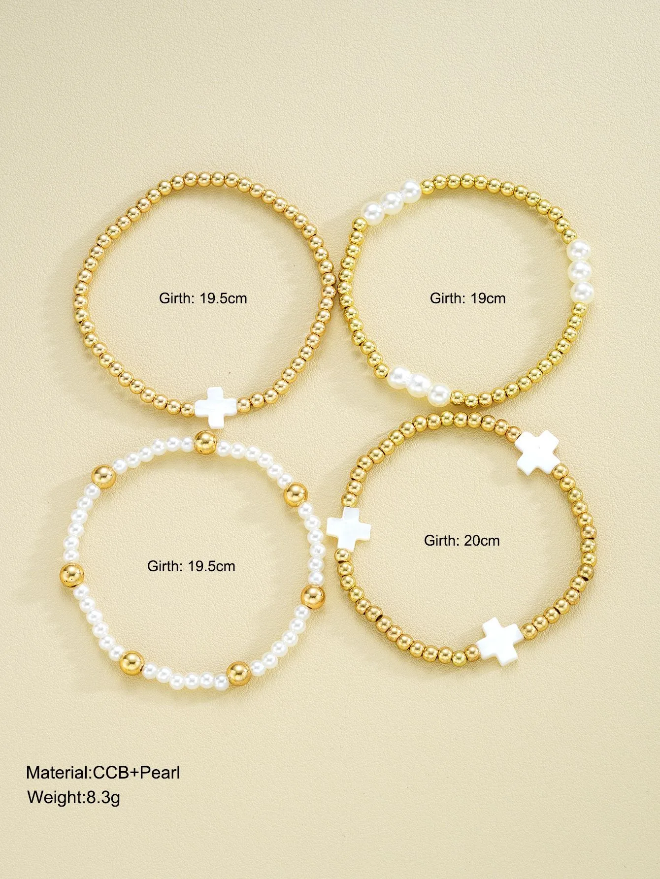 Retro Classic Style Geometric CCB Imitation Pearl Plating Women's Bracelets display picture 1