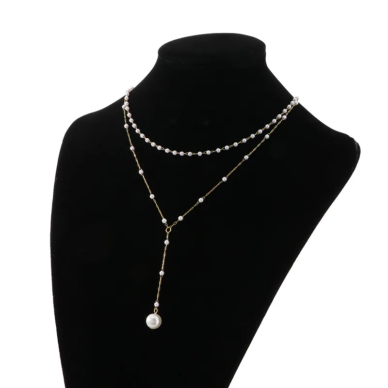 IG Style Geometric 304 Stainless Steel 18K Gold Plated Women's Double Layer Necklaces display picture 2