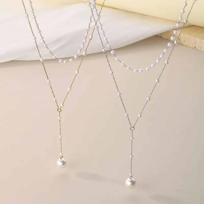 IG Style Geometric 304 Stainless Steel 18K Gold Plated Women's Double Layer Necklaces display picture 3