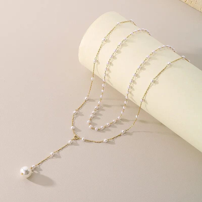 IG Style Geometric 304 Stainless Steel 18K Gold Plated Women's Double Layer Necklaces display picture 4