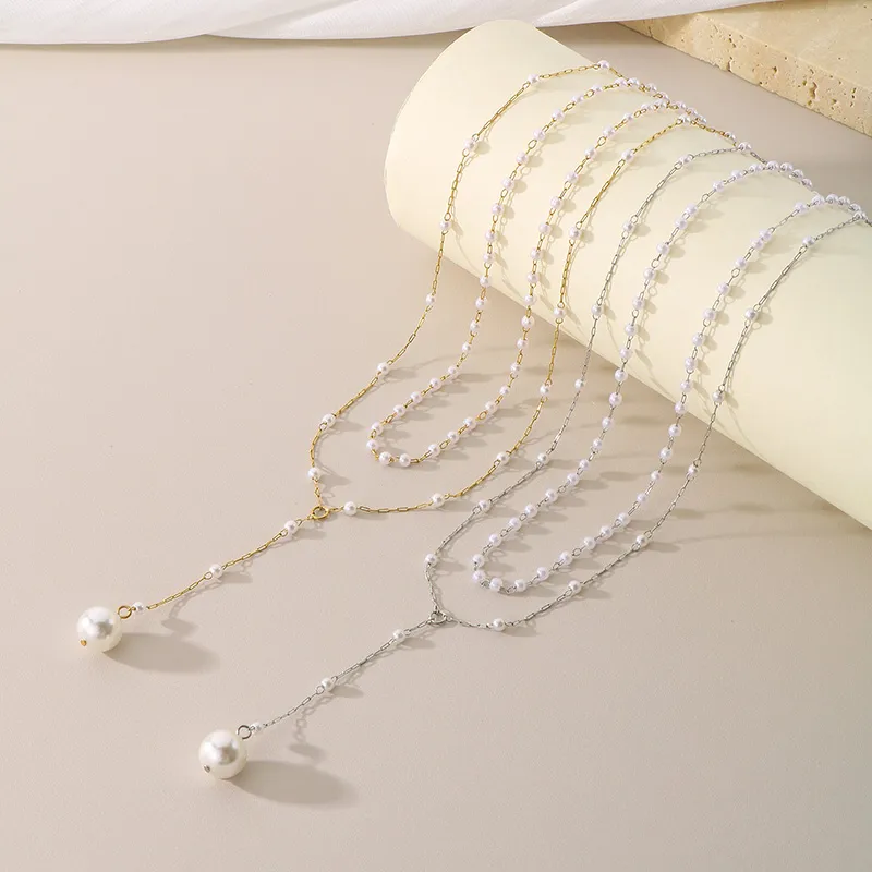 IG Style Geometric 304 Stainless Steel 18K Gold Plated Women's Double Layer Necklaces display picture 11