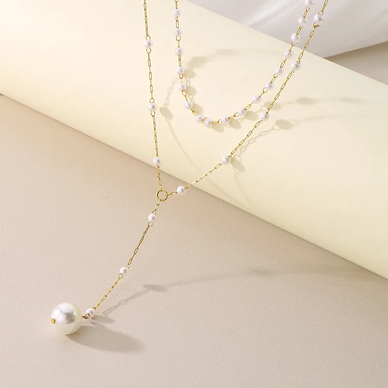 IG Style Geometric 304 Stainless Steel 18K Gold Plated Women's Double Layer Necklaces display picture 12