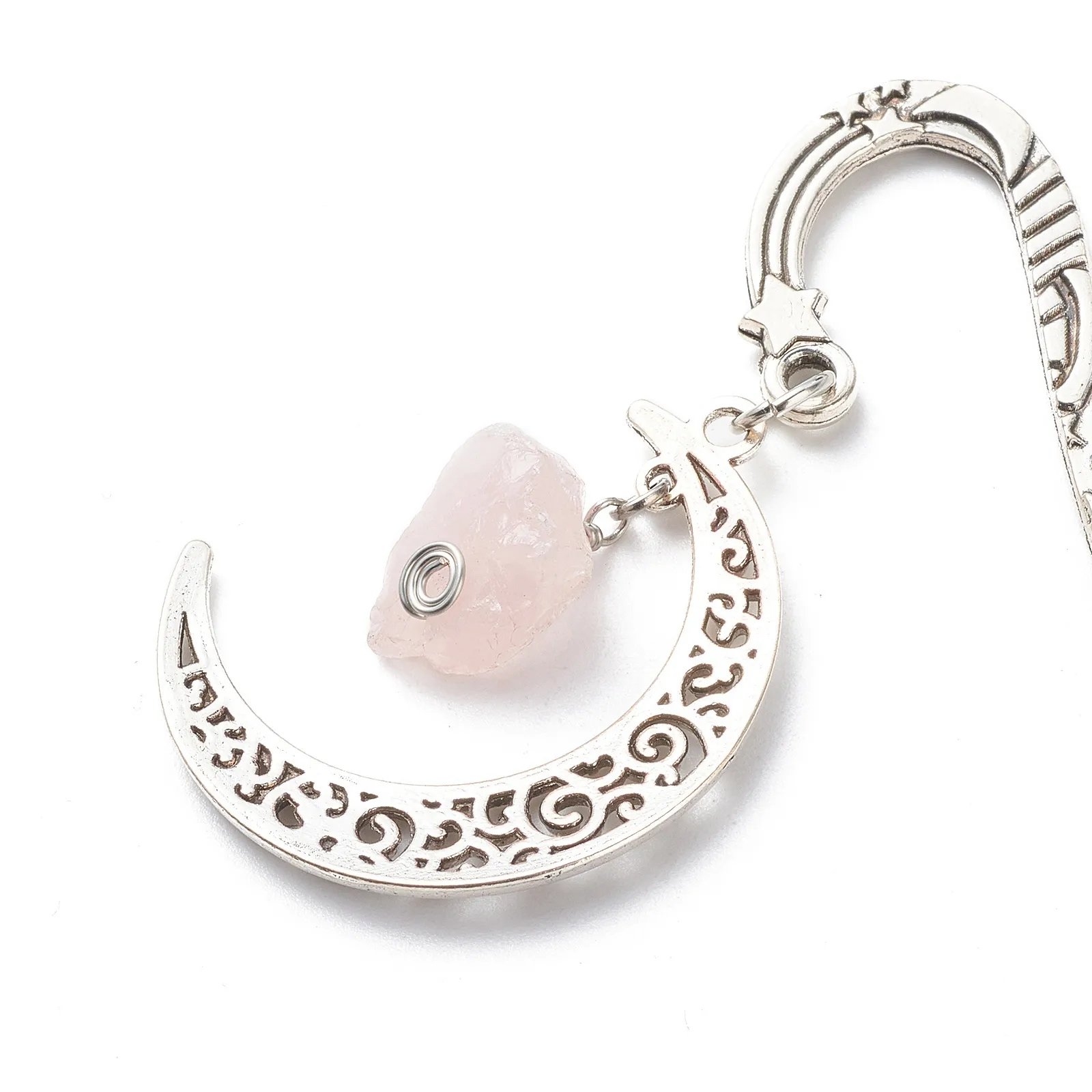 1 Piece Moon Stone Class Learning School Artificial Crystal Alloy Retro Bookmark display picture 2