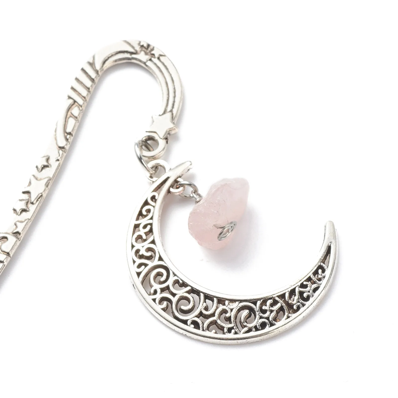 1 Piece Moon Stone Class Learning School Artificial Crystal Alloy Retro Bookmark display picture 4