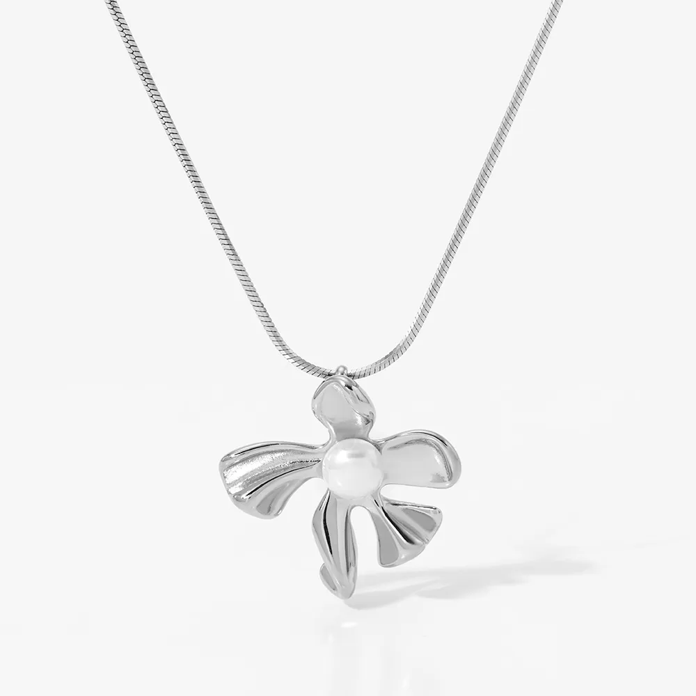 IG Style Flower 304 Stainless Steel 16K Gold Plated White Gold Plated Women's Rings Earrings Necklace display picture 11