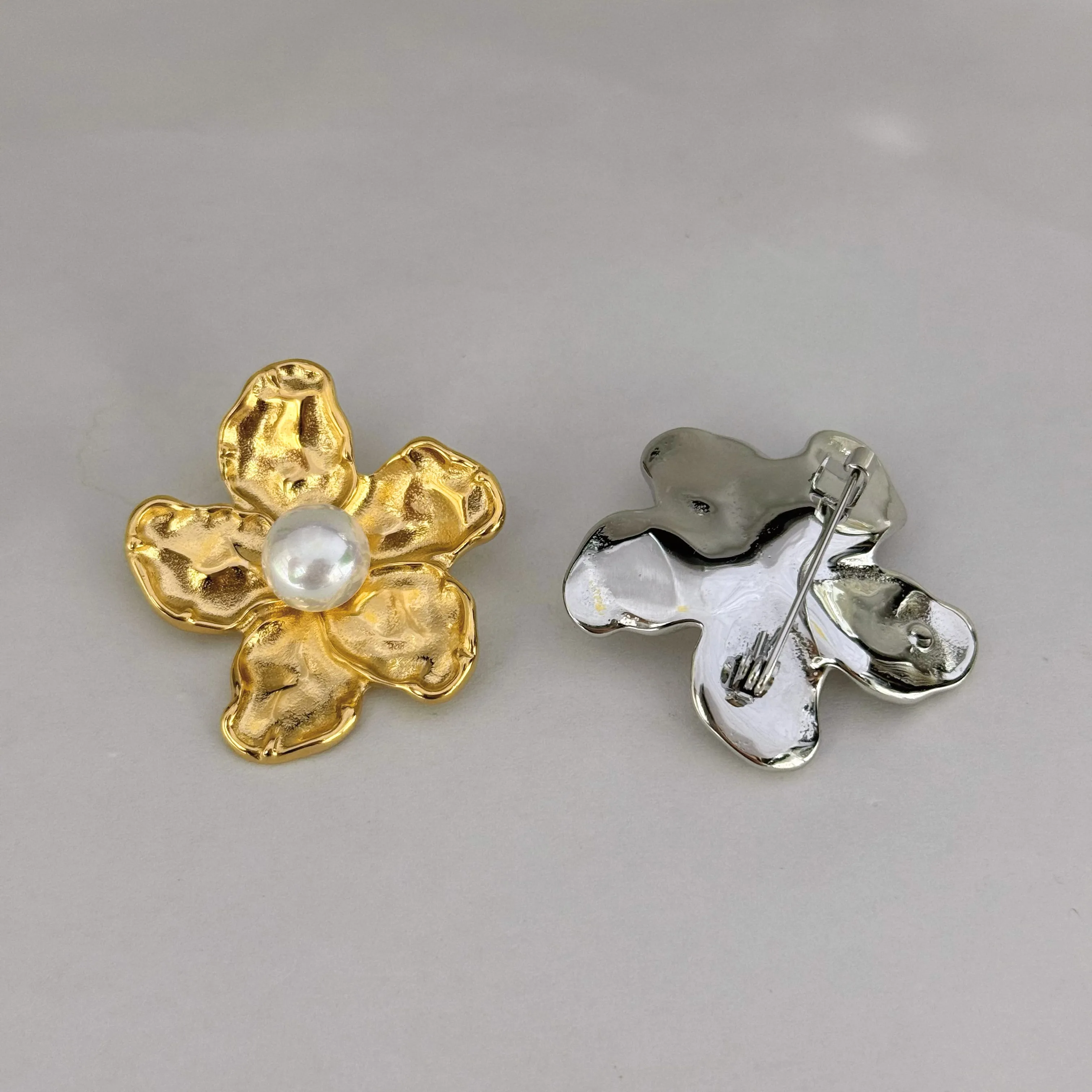 IG Style Flower 304 Stainless Steel 16K Gold Plated White Gold Plated Women's Rings Earrings Necklace display picture 9