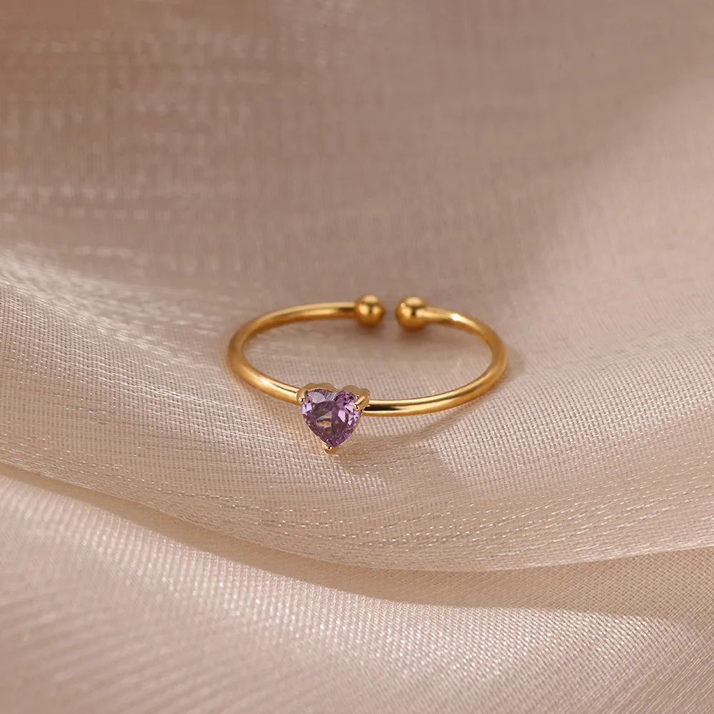 Simple Style Heart Shape 304 Stainless Steel Women's Open Rings display picture 29