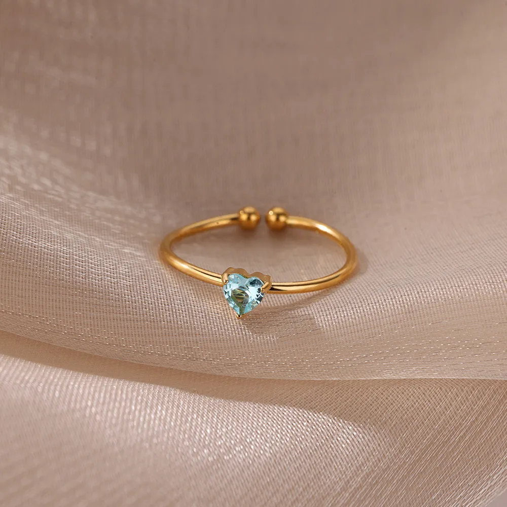 Simple Style Heart Shape 304 Stainless Steel Women's Open Rings display picture 21