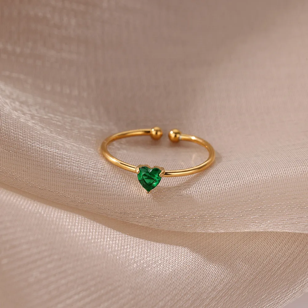 Simple Style Heart Shape 304 Stainless Steel Women's Open Rings display picture 18