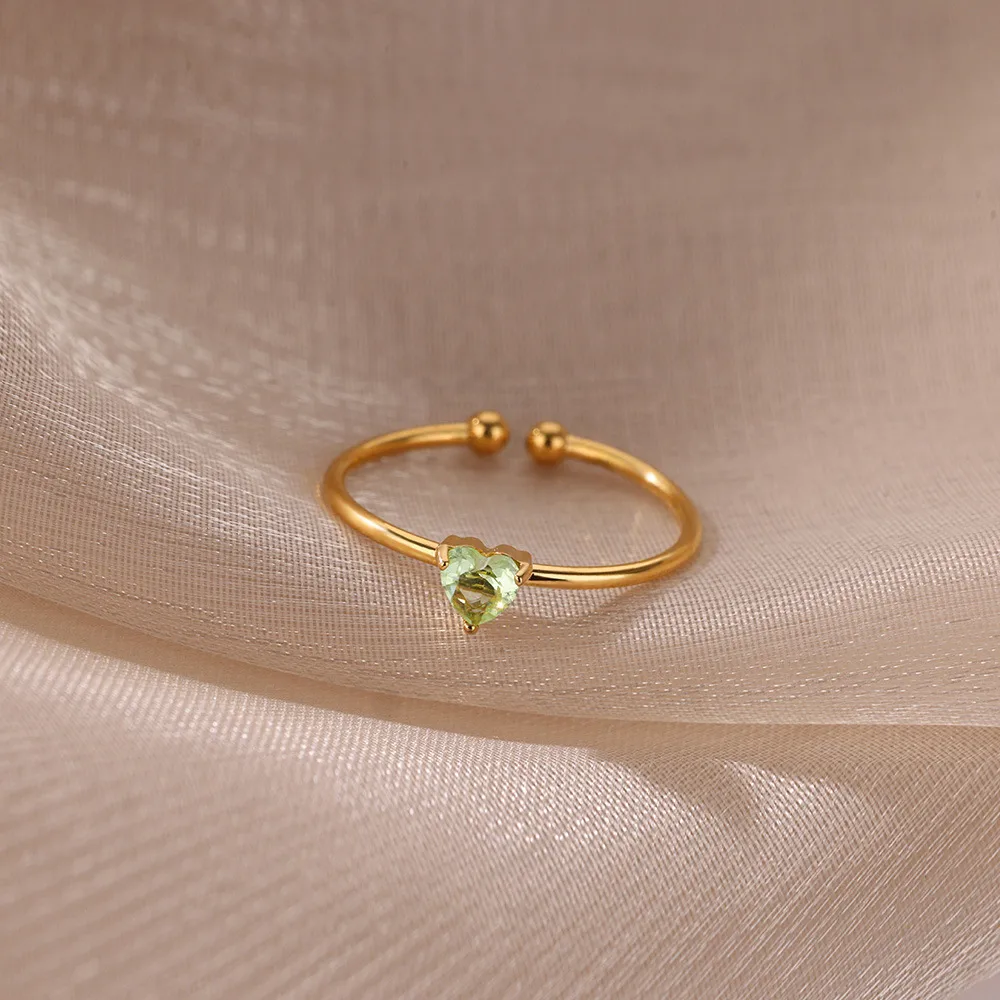 Simple Style Heart Shape 304 Stainless Steel Women's Open Rings display picture 19
