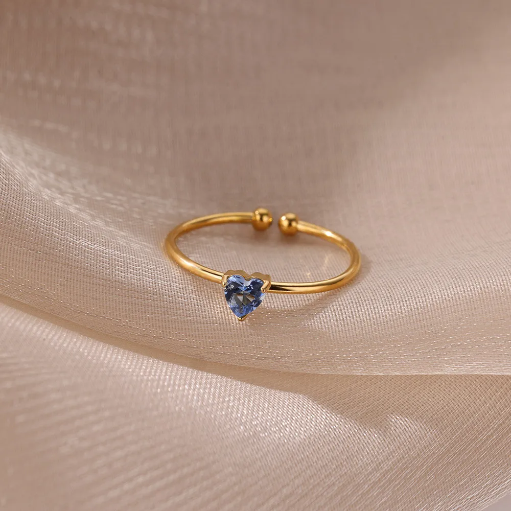 Simple Style Heart Shape 304 Stainless Steel Women's Open Rings display picture 16
