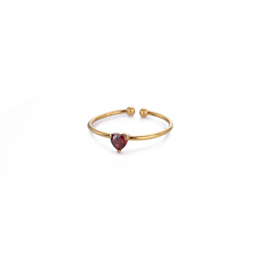 Simple Style Heart Shape 304 Stainless Steel Women's Open Rings display picture 11