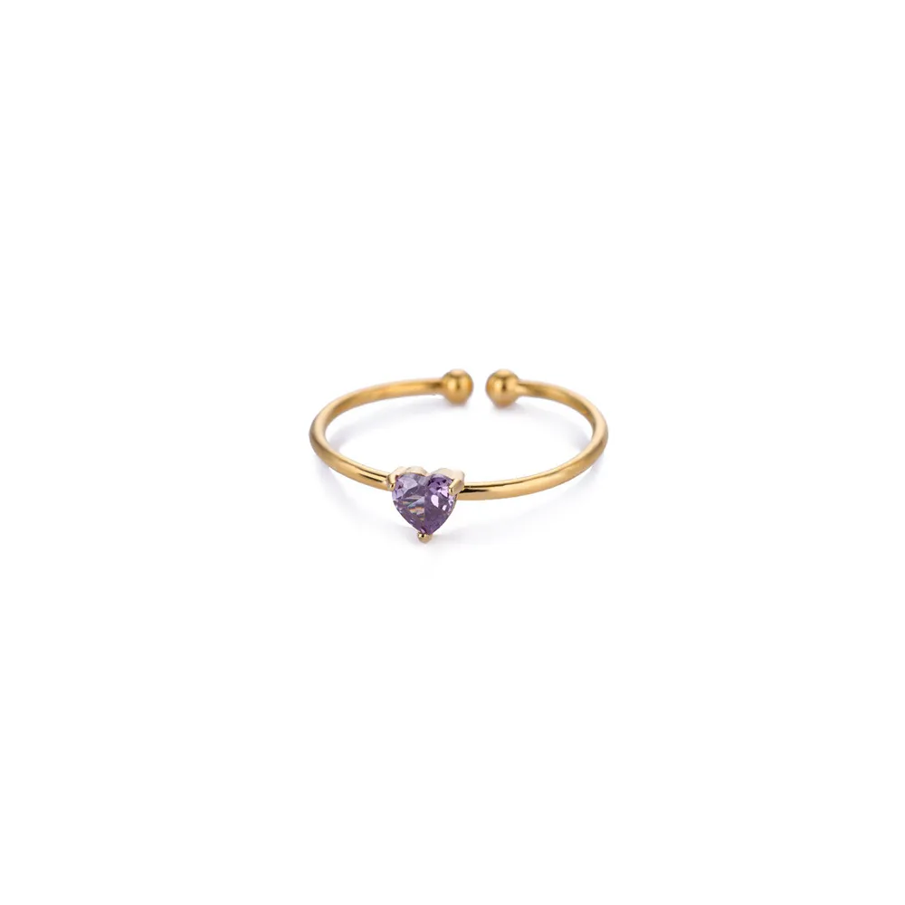 Simple Style Heart Shape 304 Stainless Steel Women's Open Rings display picture 2