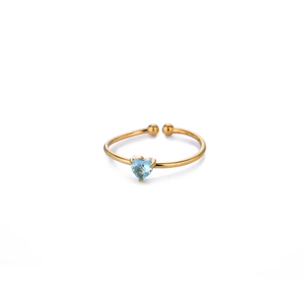 Simple Style Heart Shape 304 Stainless Steel Women's Open Rings display picture 3