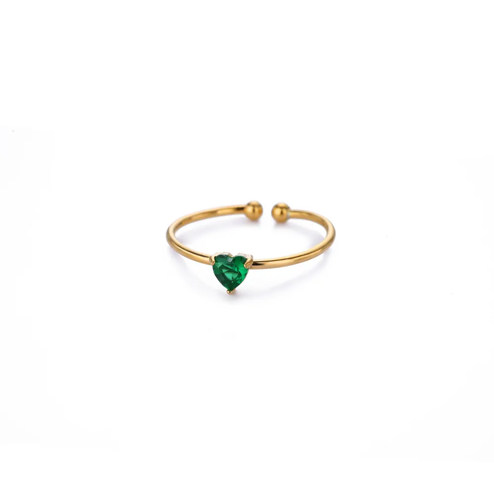 Simple Style Heart Shape 304 Stainless Steel Women's Open Rings display picture 6