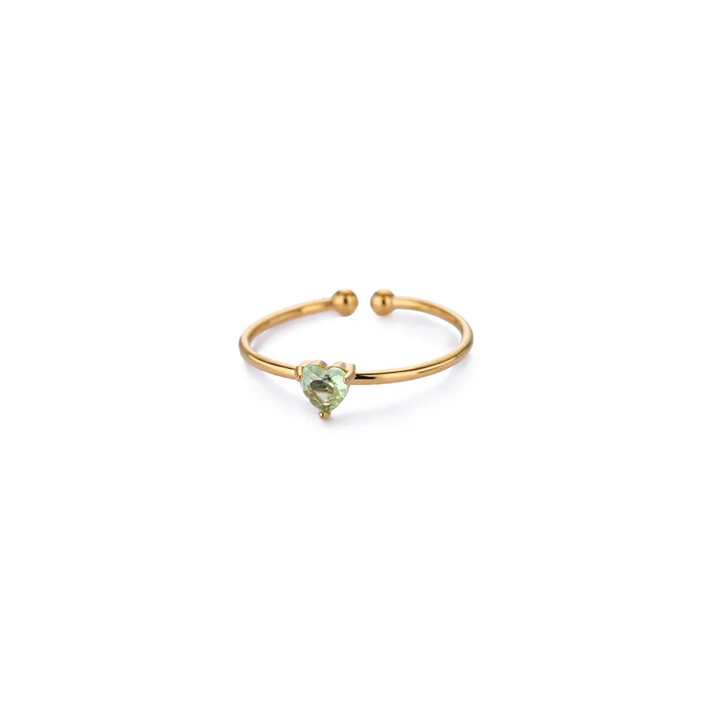 Simple Style Heart Shape 304 Stainless Steel Women's Open Rings display picture 12