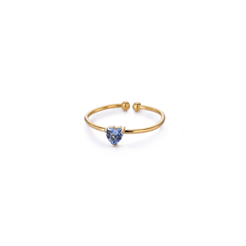 Simple Style Heart Shape 304 Stainless Steel Women's Open Rings display picture 9