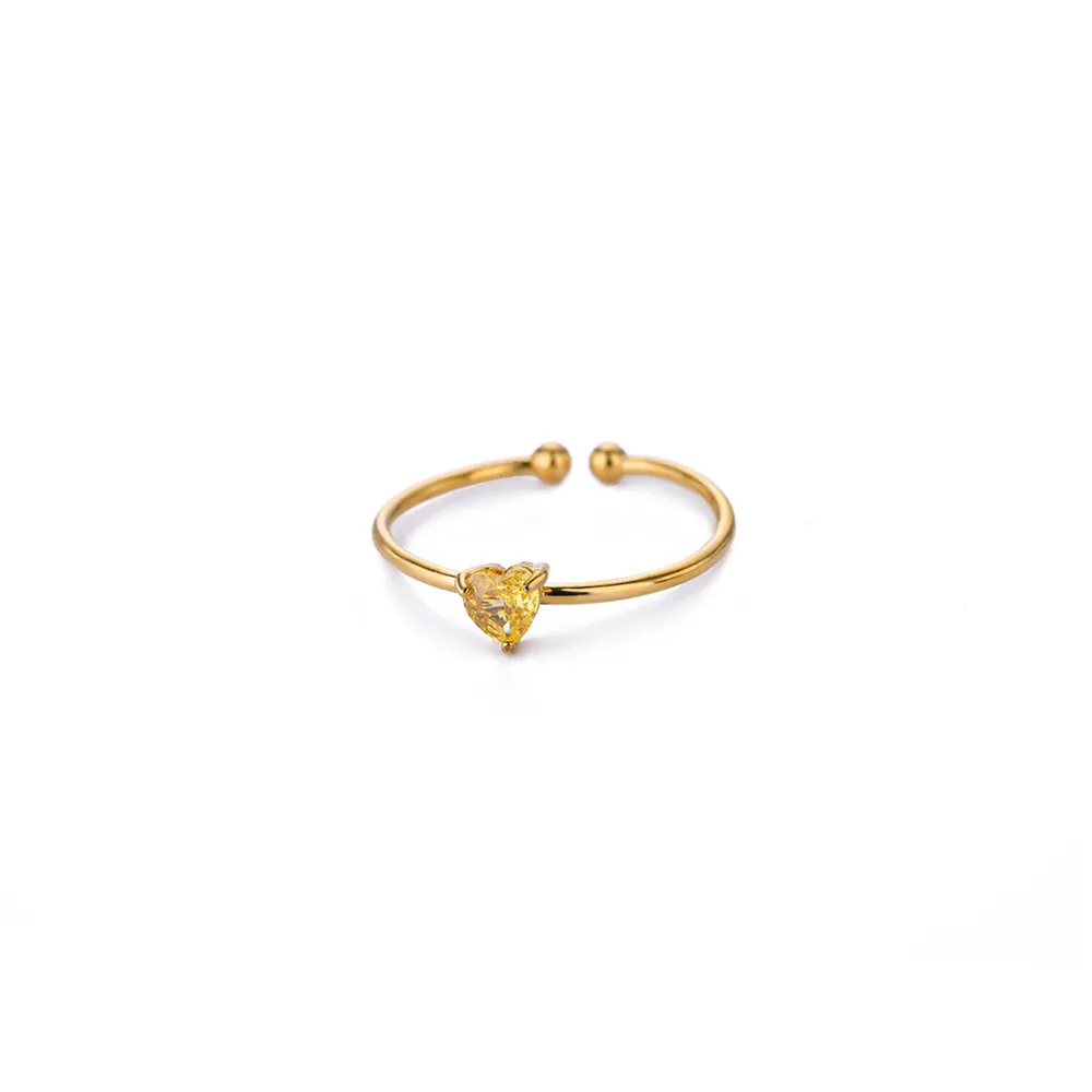 Simple Style Heart Shape 304 Stainless Steel Women's Open Rings display picture 5