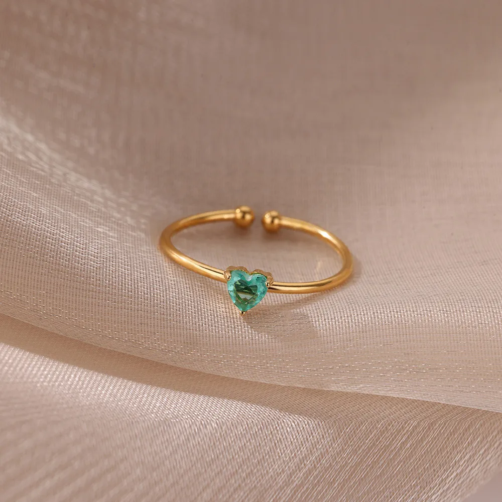 Simple Style Heart Shape 304 Stainless Steel Women's Open Rings display picture 14