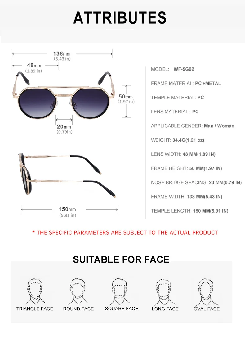 Simple Style Solid Color Pc Tinted Lenses Round Frame Full Frame Glasses display picture 8