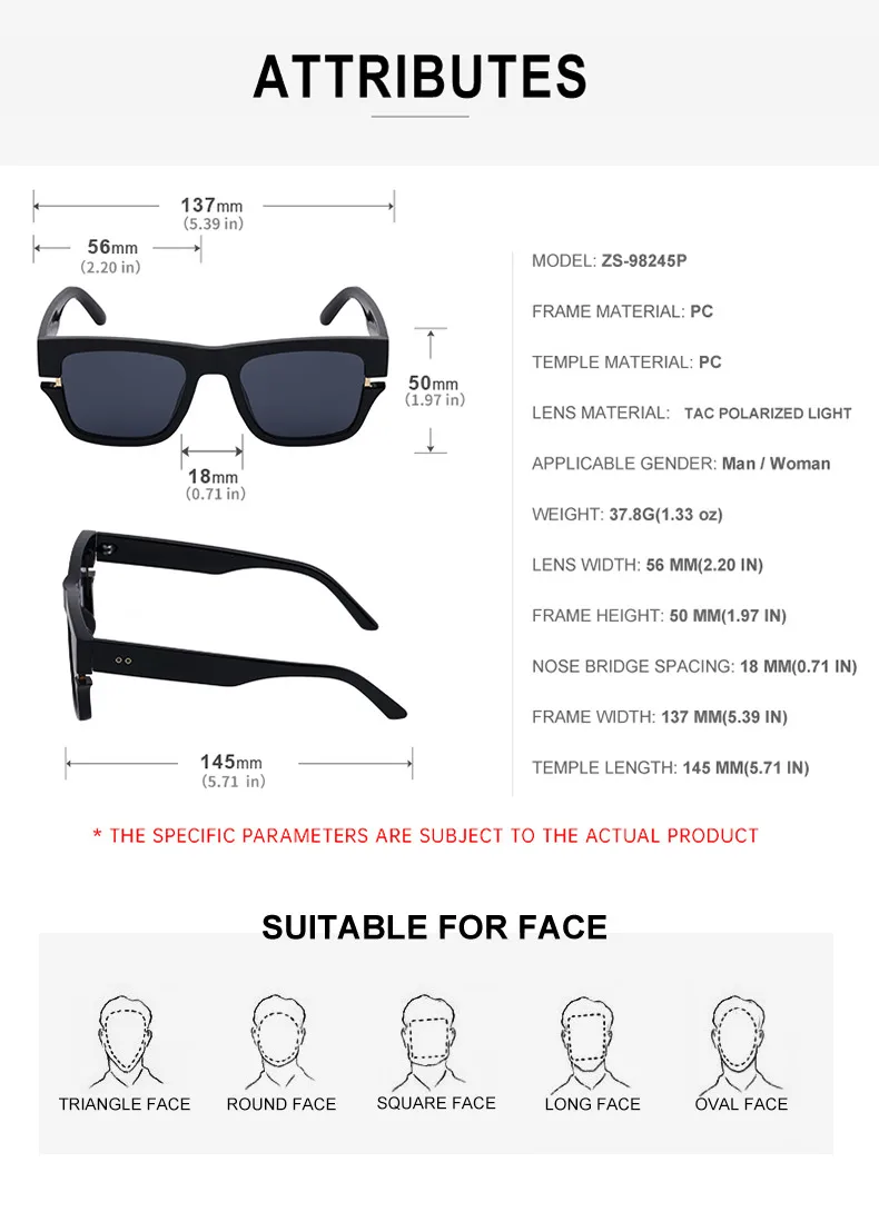 Vacation Solid Color Tac Gradient Tinted Lenses Square Full Frame Glasses display picture 8