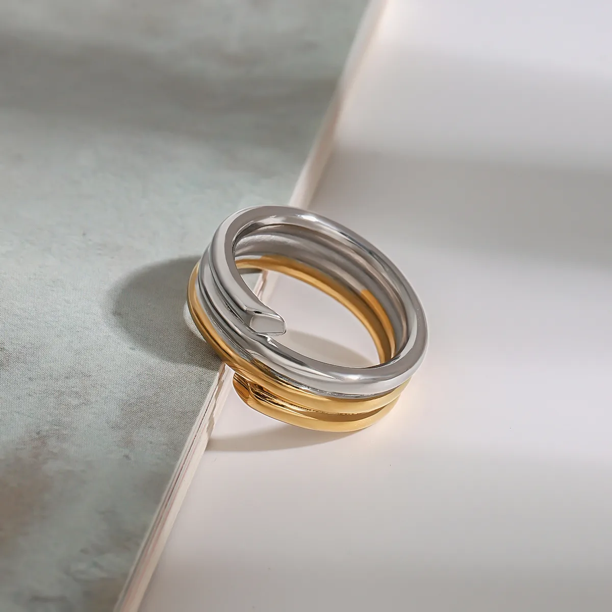 Basic Simple Style Commute Geometric 316 Stainless Steel  Women's Rings display picture 10