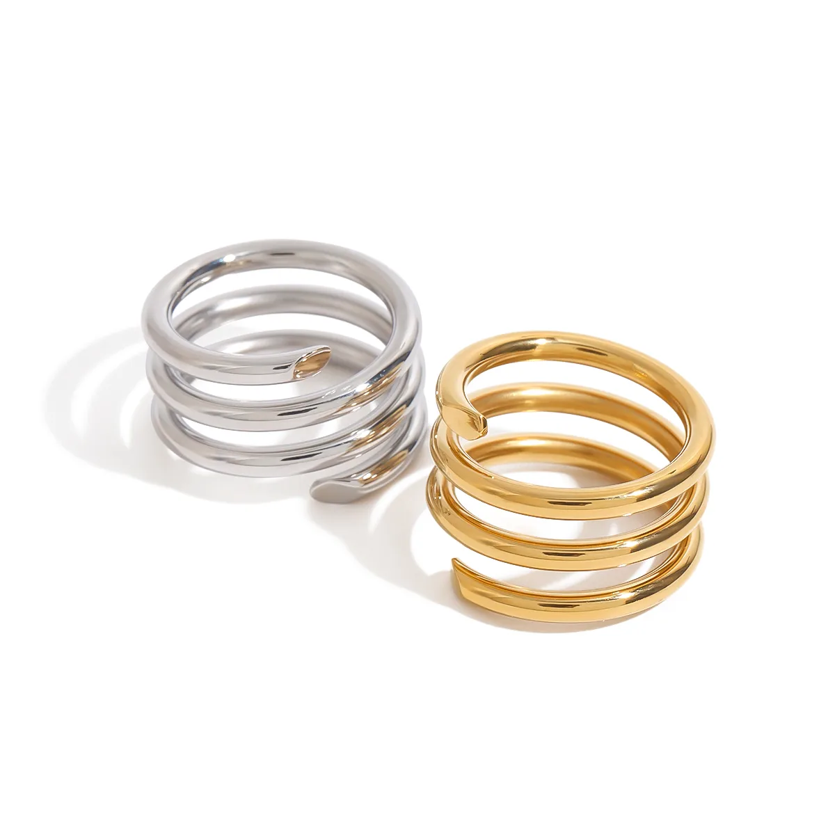 Basic Simple Style Commute Geometric 316 Stainless Steel  Women's Rings display picture 15