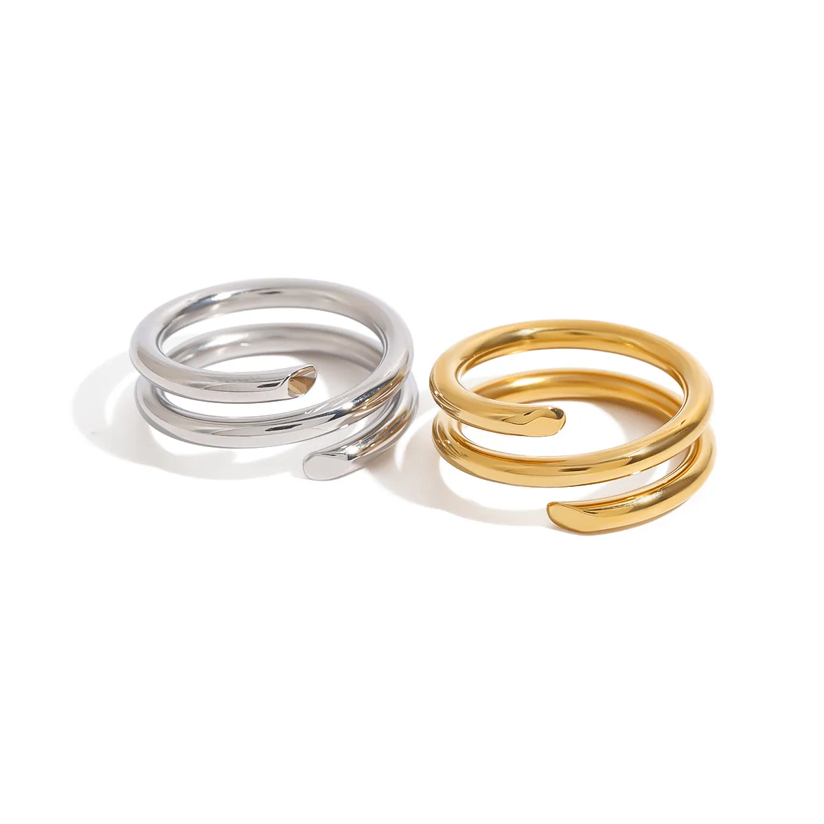 Basic Simple Style Commute Geometric 316 Stainless Steel  Women's Rings display picture 16