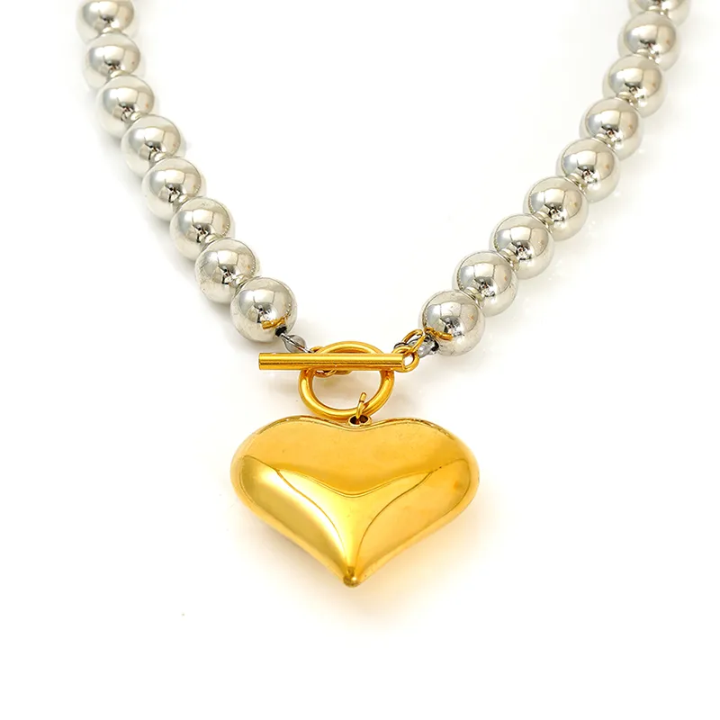 Vacation Classic Style Heart Shape 304 Stainless Steel 18K Gold Plated Women's Bracelets Necklace display picture 12