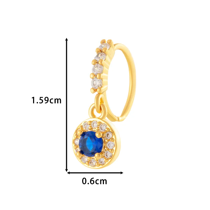 Vacation Simple Style Cross Flower Butterfly Copper Cross Flowers Butterfly Zircon Women's Nose Ring display picture 13