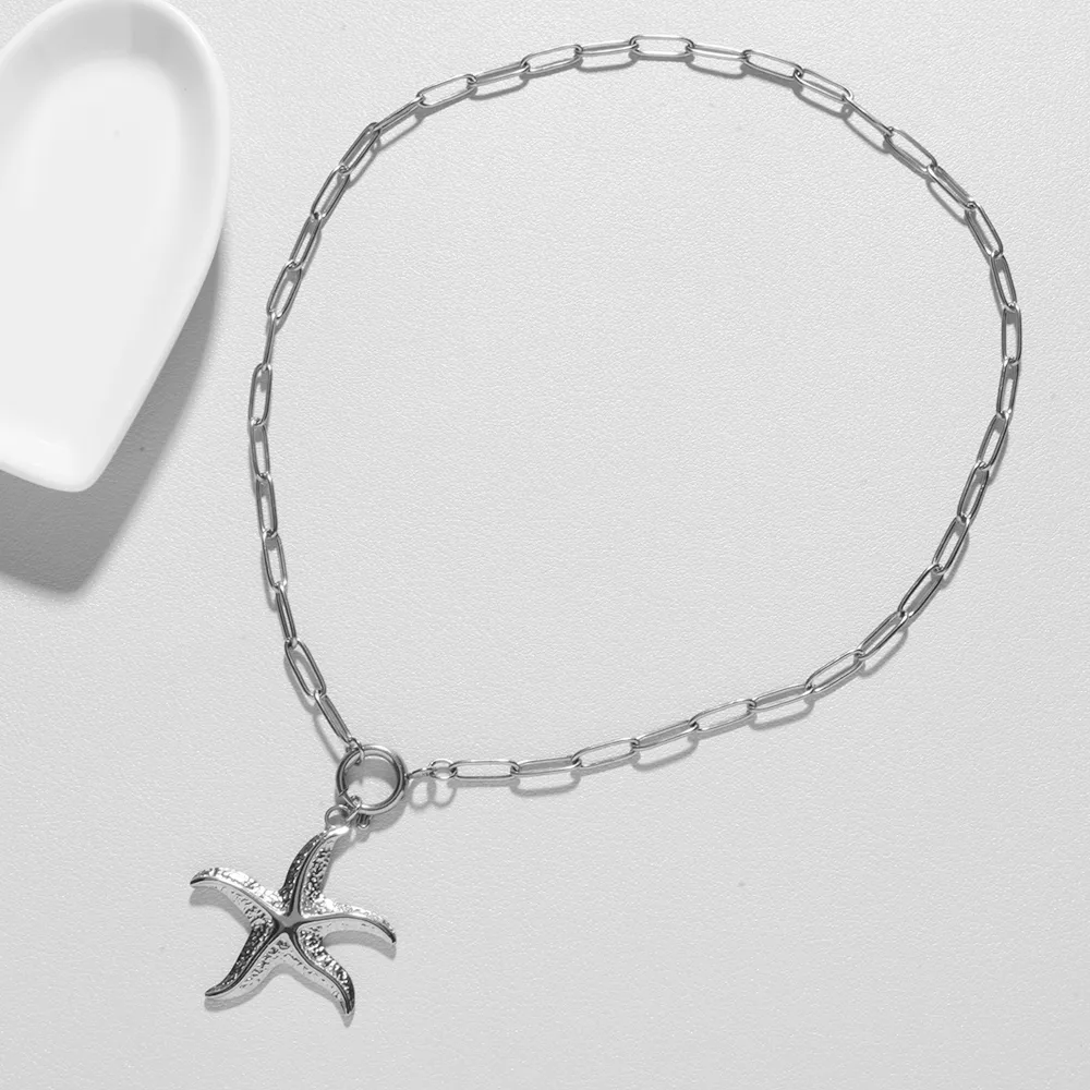 Vacation Marine Style Tortoise Starfish Shell 304 Stainless Steel Women's Pendant Necklace display picture 2