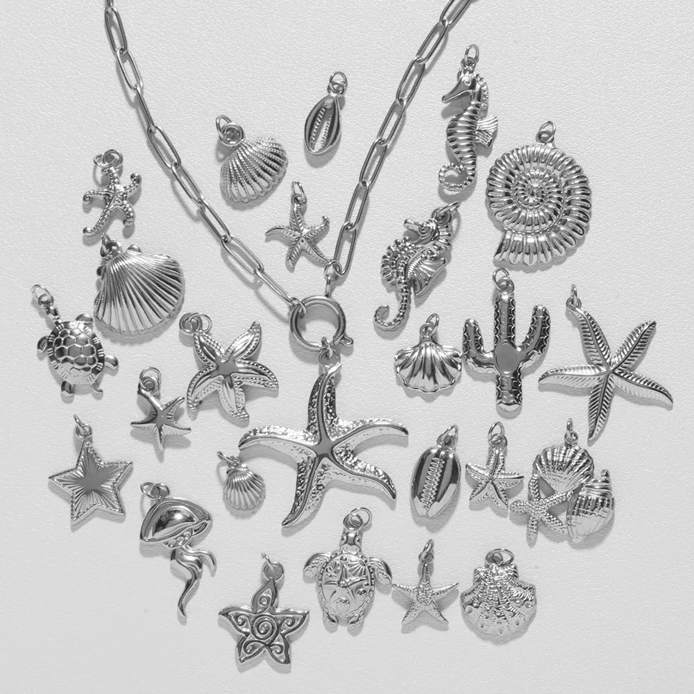 Vacation Marine Style Tortoise Starfish Shell 304 Stainless Steel Women's Pendant Necklace display picture 5