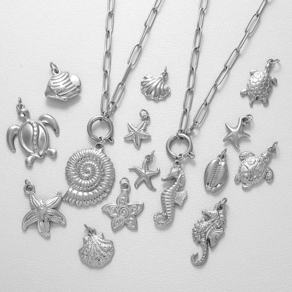 Vacation Marine Style Tortoise Starfish Shell 304 Stainless Steel Women's Pendant Necklace display picture 7