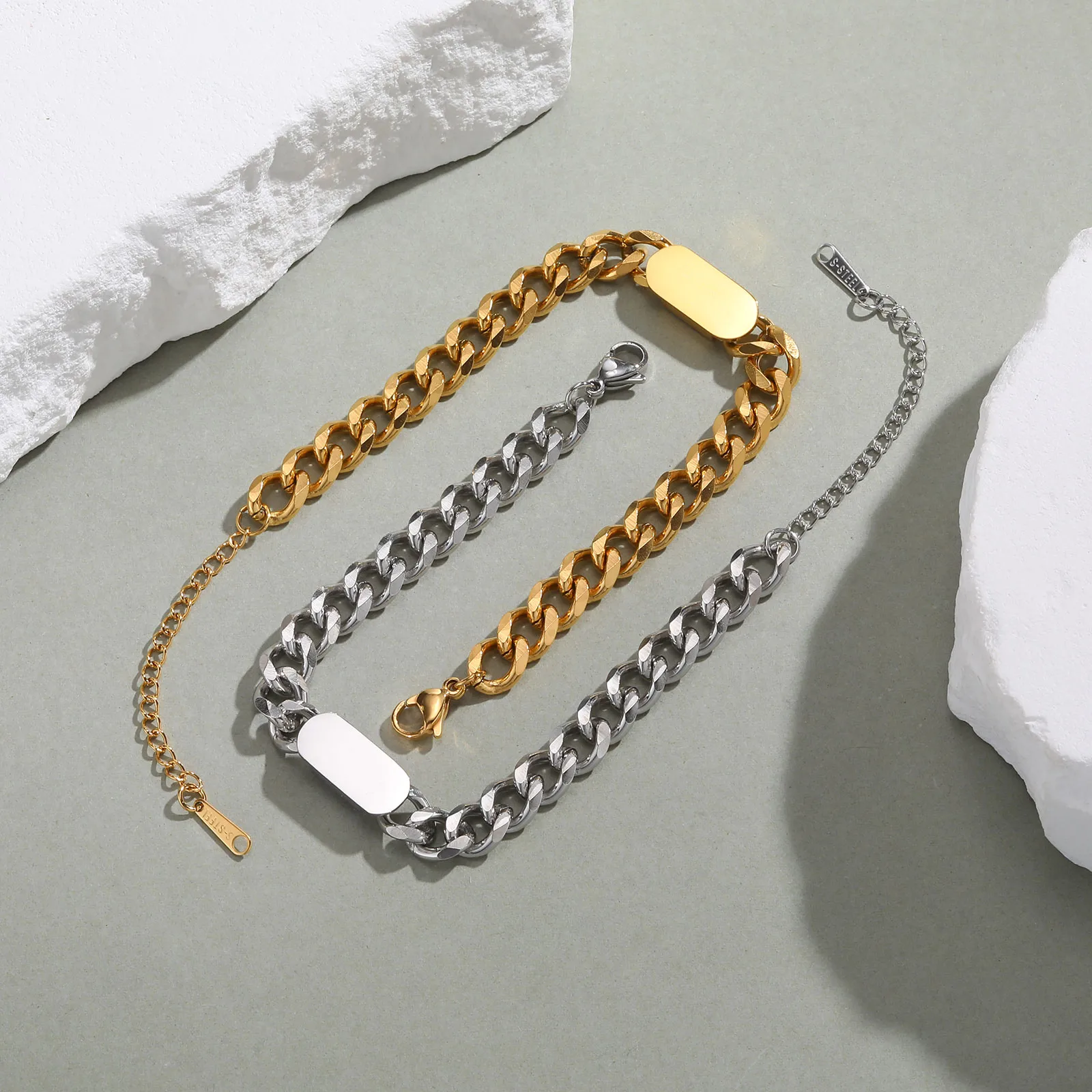 Vintage Style Classic Style Geometric 304 Stainless Steel Men's Bracelets Men Chain Bracelets display picture 6