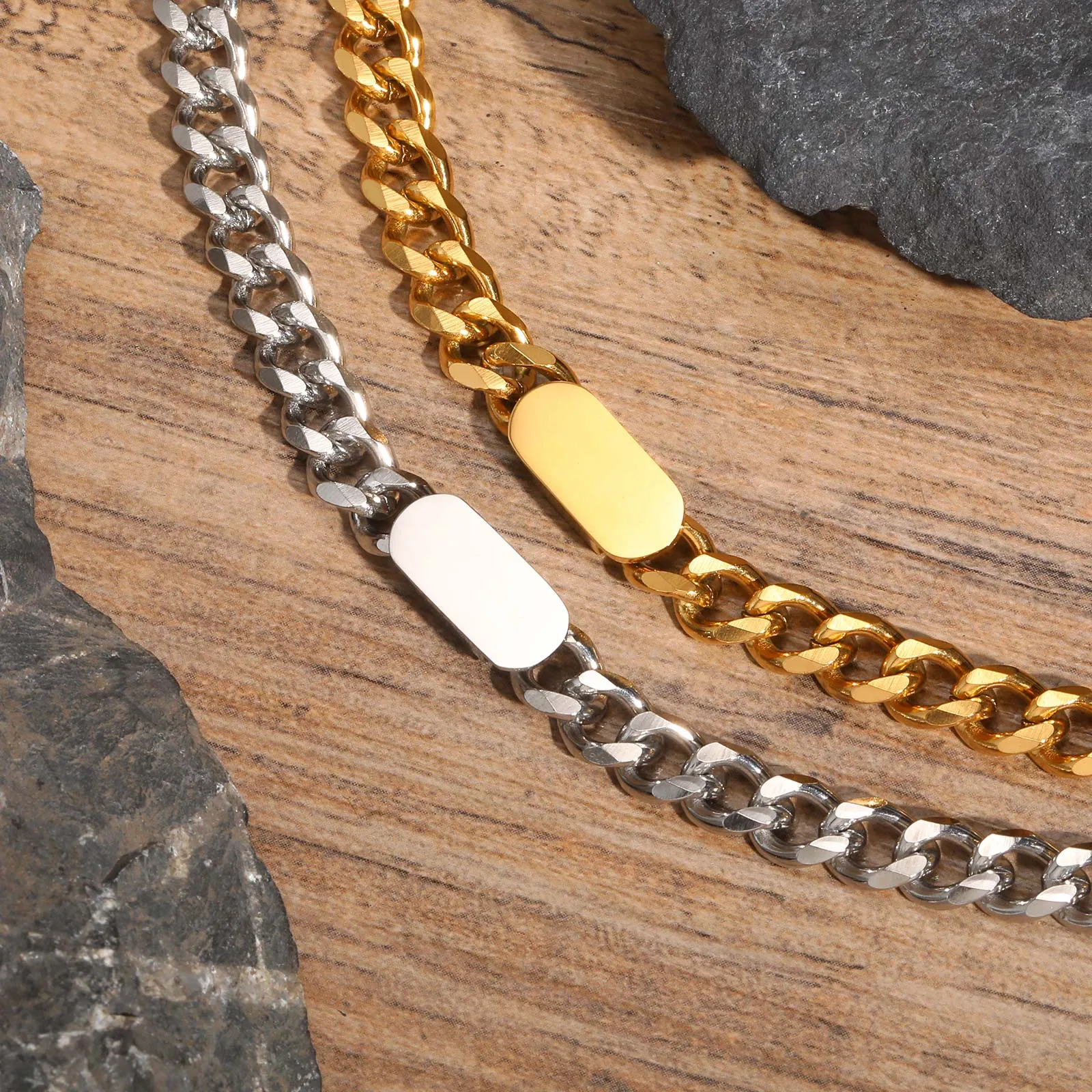 Vintage Style Classic Style Geometric 304 Stainless Steel Men's Bracelets Men Chain Bracelets display picture 3