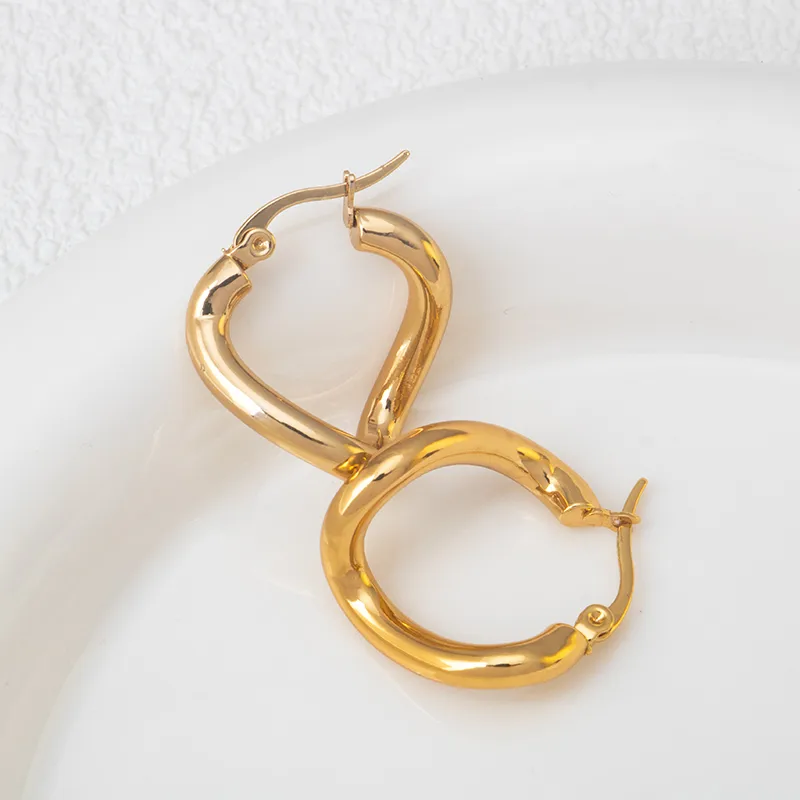 1 Pair Modern Style Classic Style Geometric Titanium Steel Earrings display picture 2